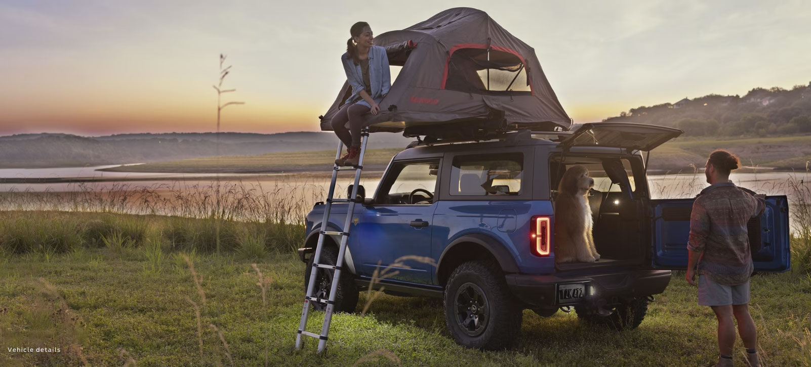 Ford Bronco at campsite